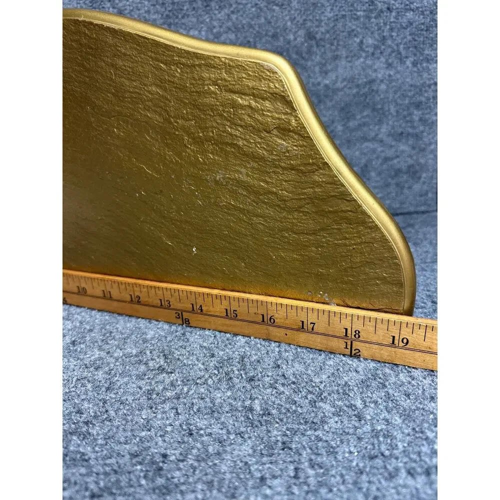 Vintage ornate gold wall shelf 19” French Provincial Hollywood Regency resin